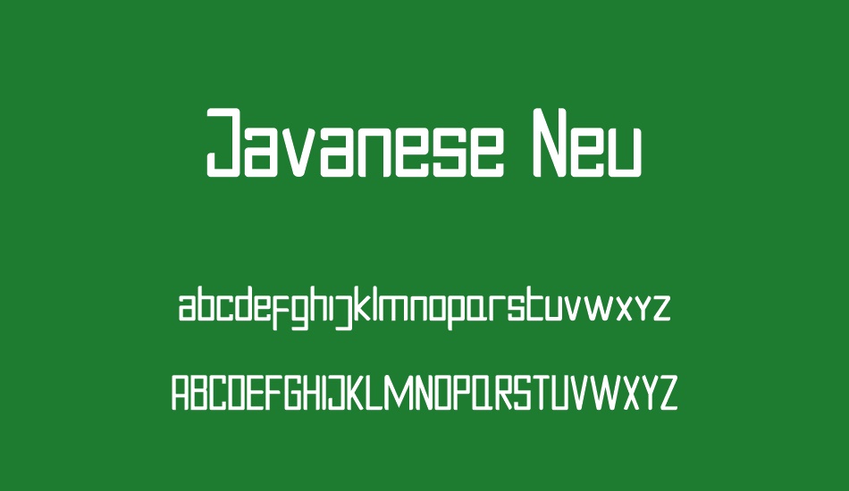 Javanese Neu font
