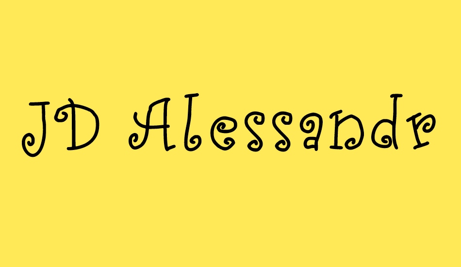 JD Alessandra font big