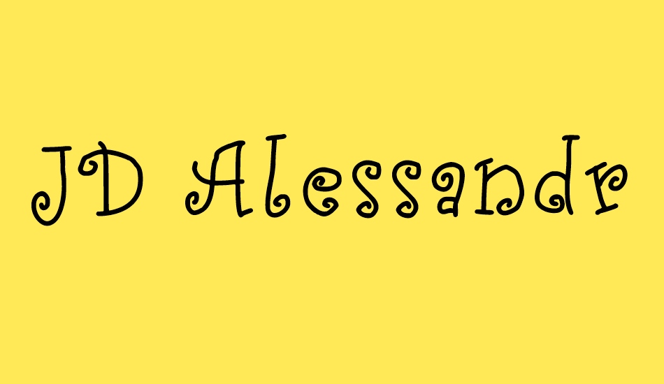 JD Alessandra font big