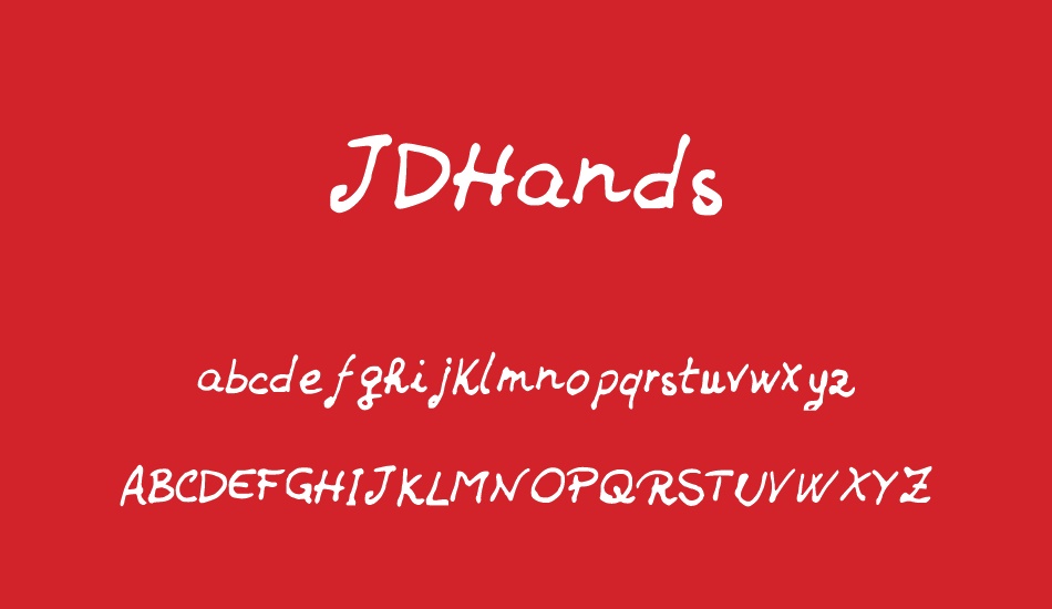 JDHands font