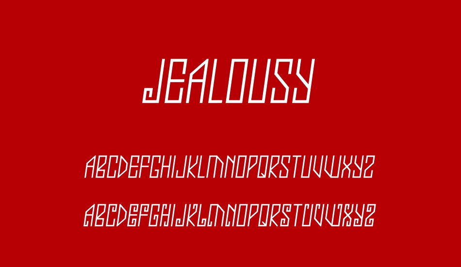 Jealousy font