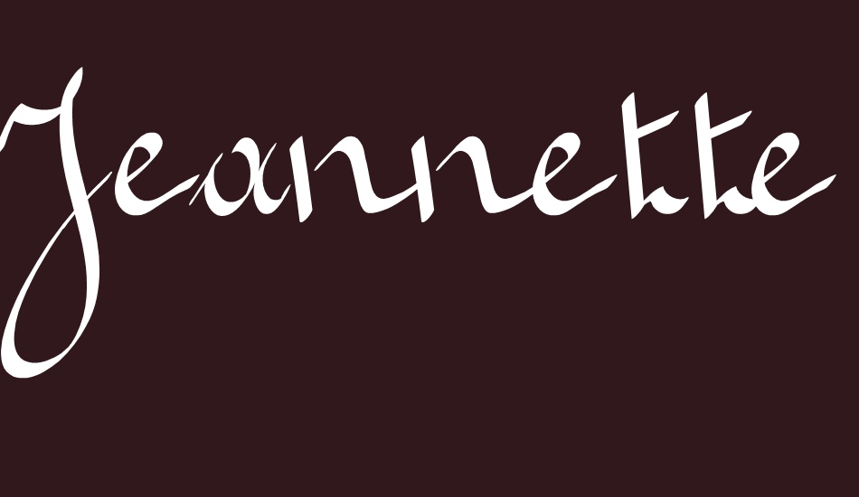 Jeannette font big