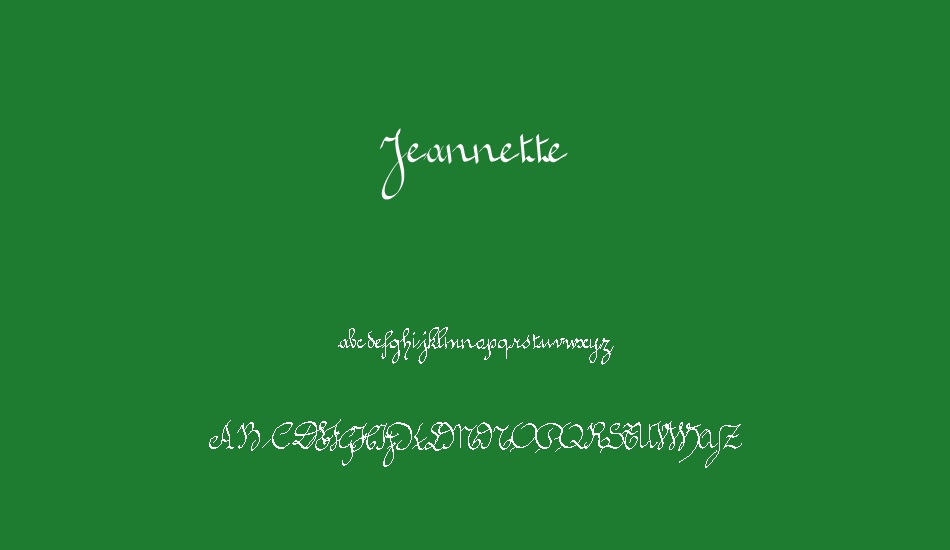 Jeannette font