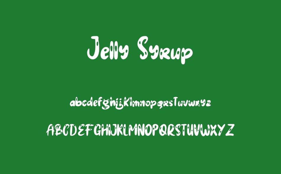 Jelly Syrup font