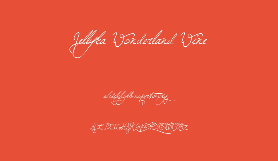 Jellyka Wonderland Wine font