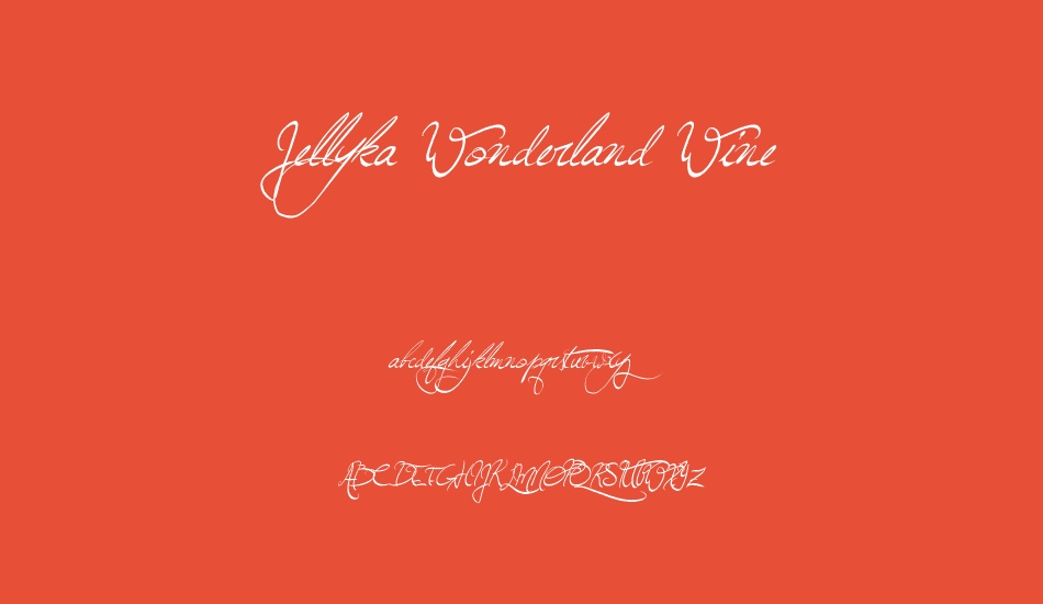 Jellyka Wonderland Wine font