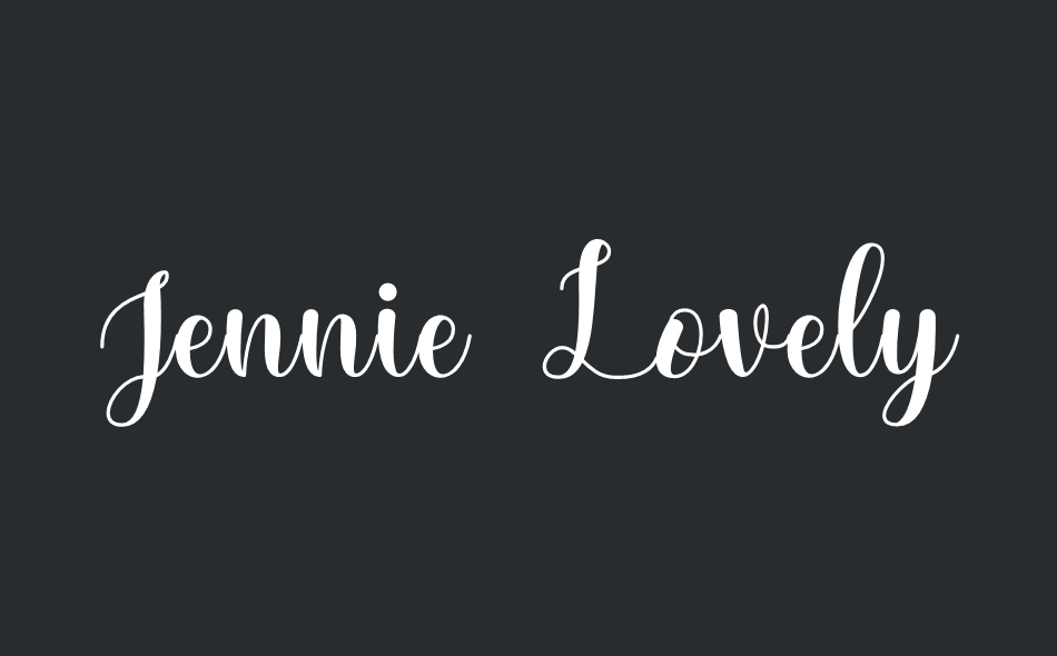 Jennie Lovely font big