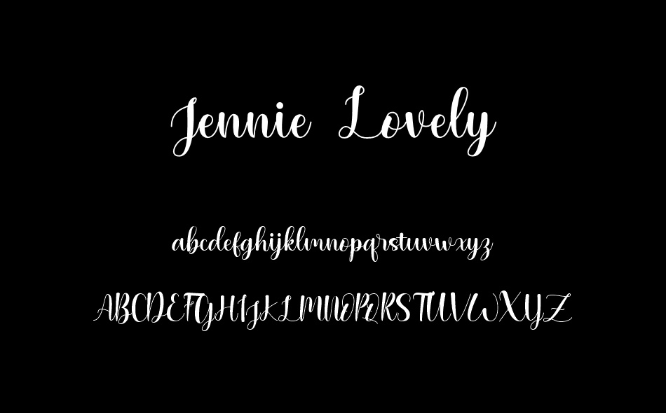 Jennie Lovely font