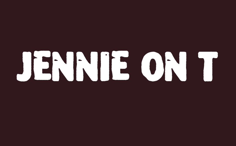 Jennie on the Block font big