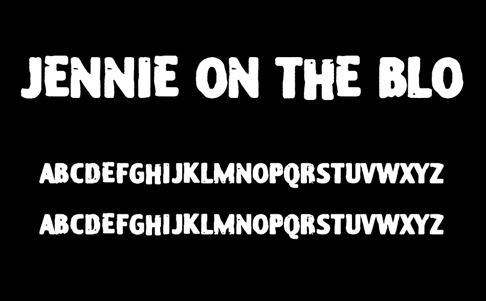 Jennie on the Block font