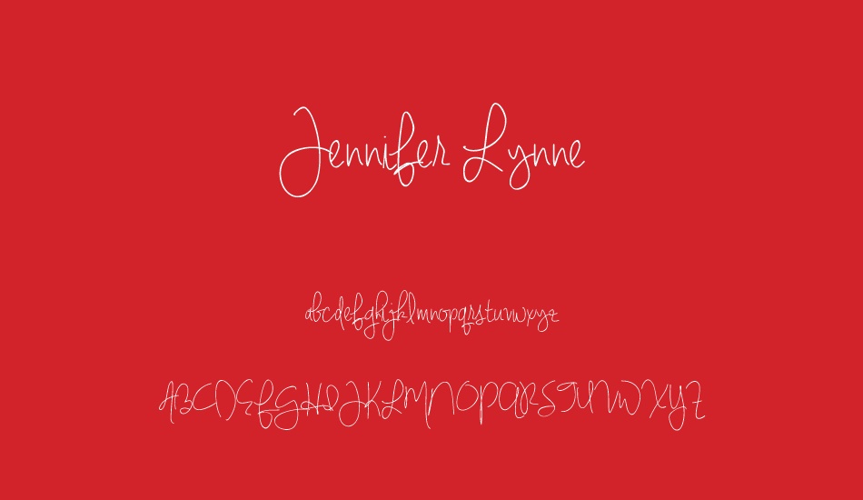 Jennifer Lynne font