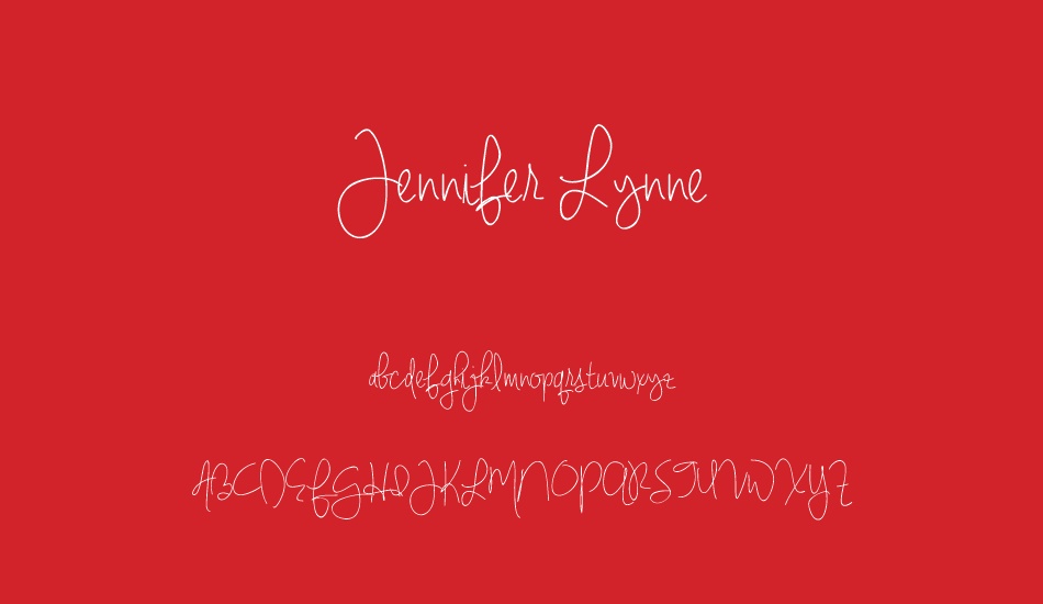 Jennifer Lynne font