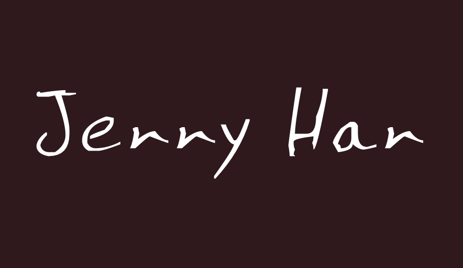 Jenny Hand font big