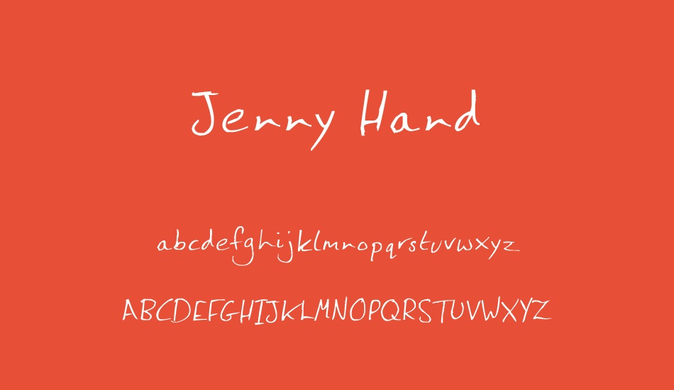 Jenny Hand font