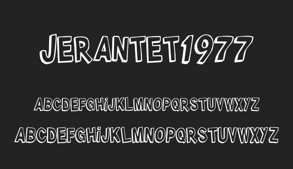 Jerantet1977 font
