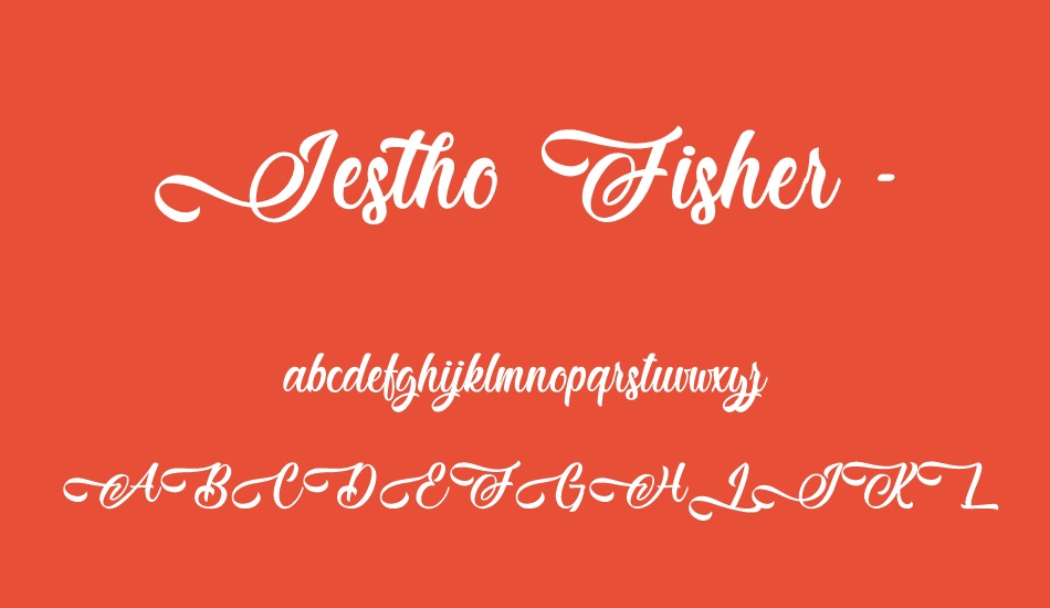 Jestho Fisher - Personal Use font