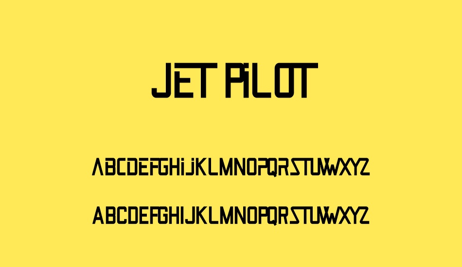 Jet Pilot font