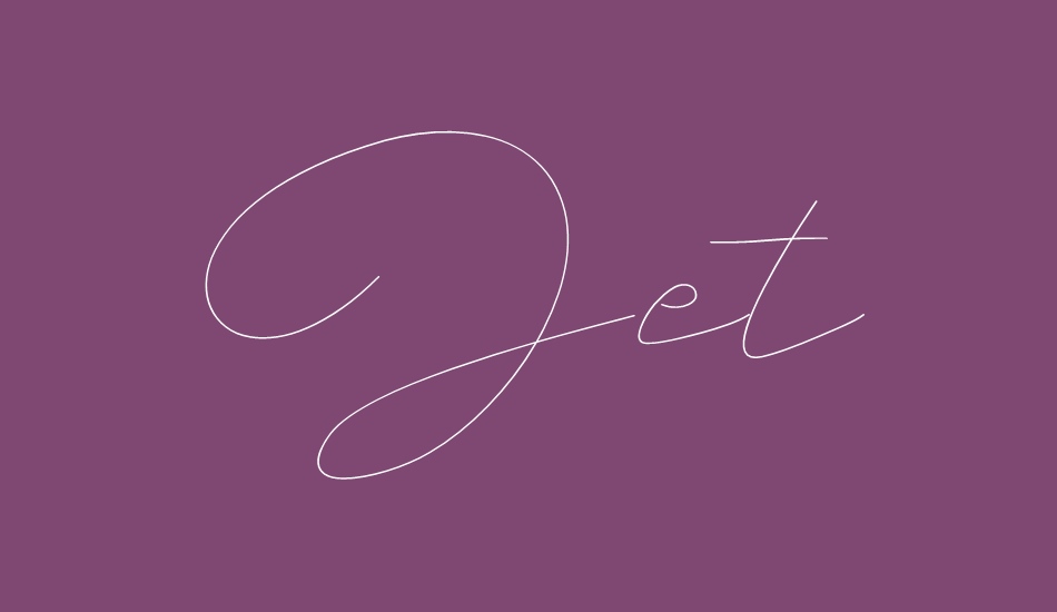 Jet Seat Script font big