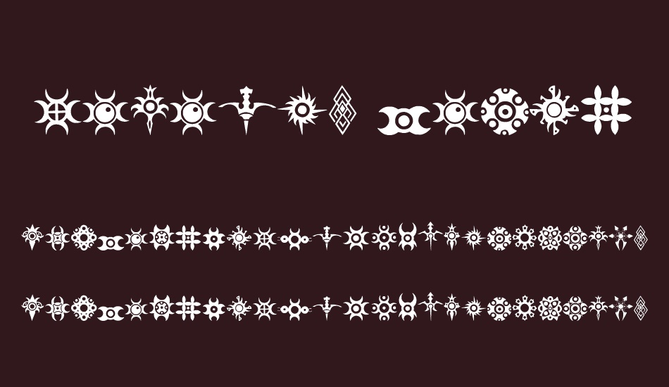 Jewelry Design Shapes font