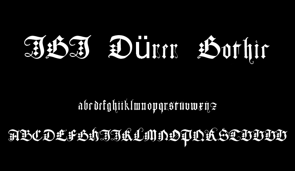 JGJ Dürer Gothic font