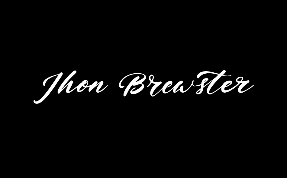 Jhon Brewster font big