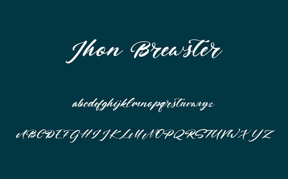 Jhon Brewster font