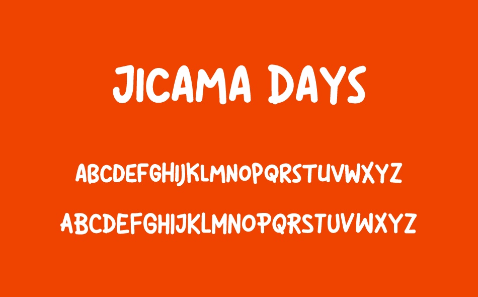 Jicama Days font