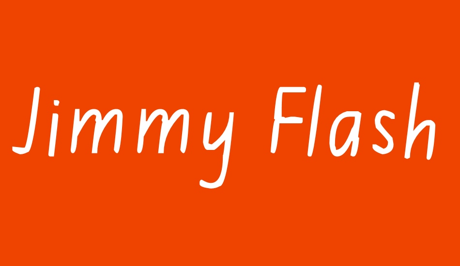 Jimmy Flashcard font big