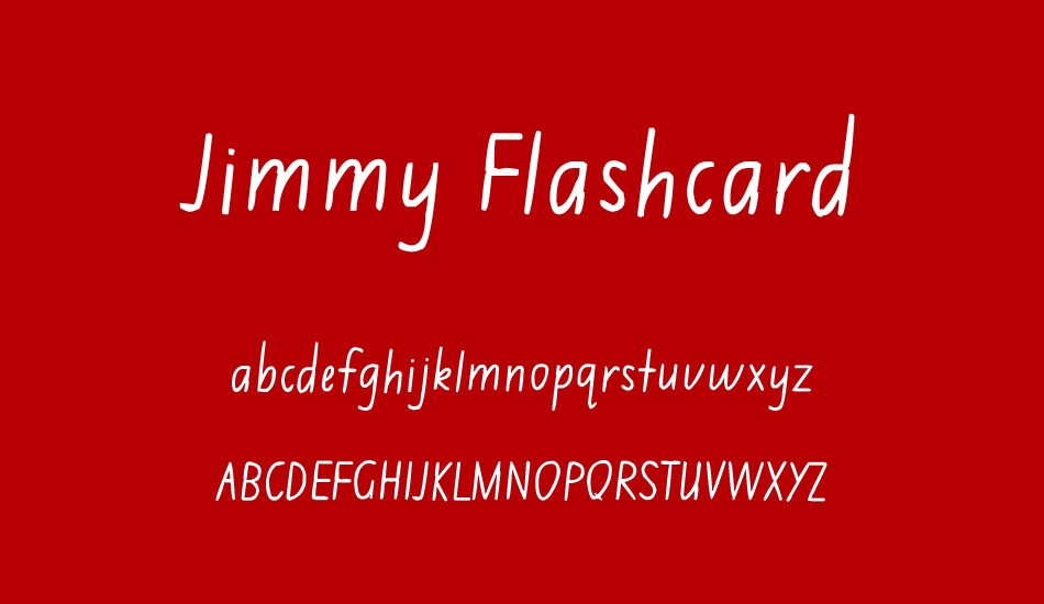 Jimmy Flashcard font