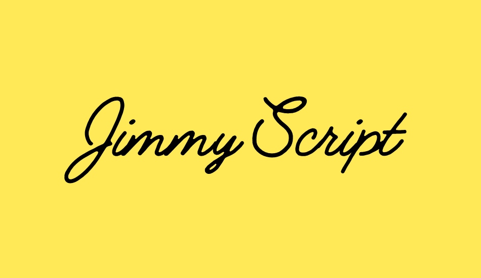 Jimmy Script font big