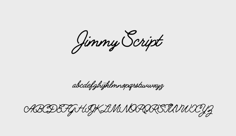 Jimmy Script font