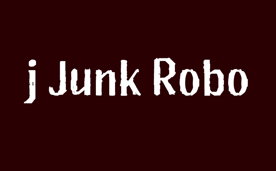 j Junk Robo font big