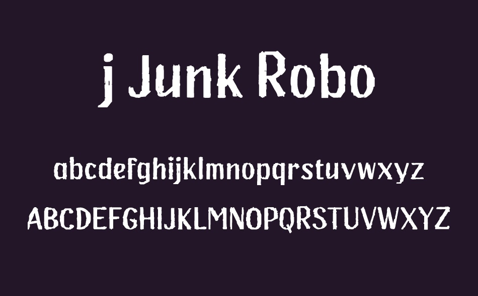 j Junk Robo font