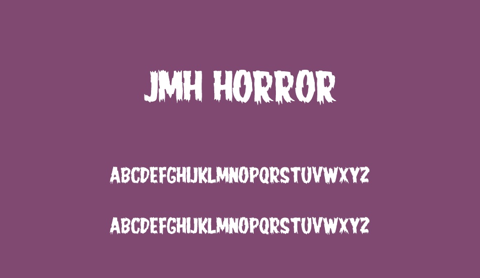 JMH HORROR font