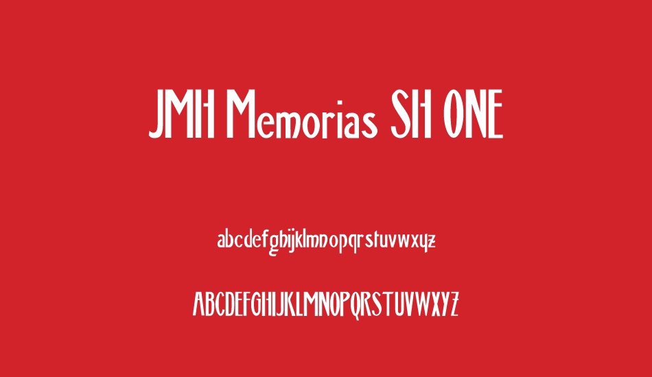 JMH Memorias SH ONE font