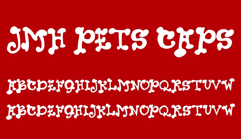 JMH PETS CAPS font