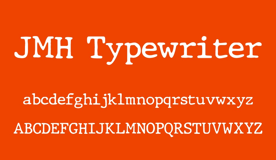 JMH Typewriter dry font