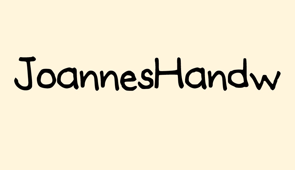 JoannesHandwriting font big