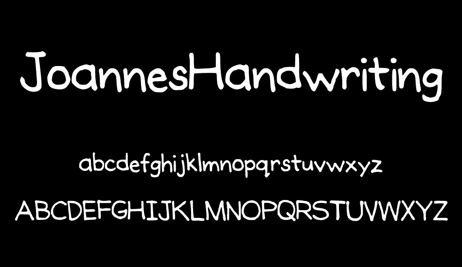 JoannesHandwriting font