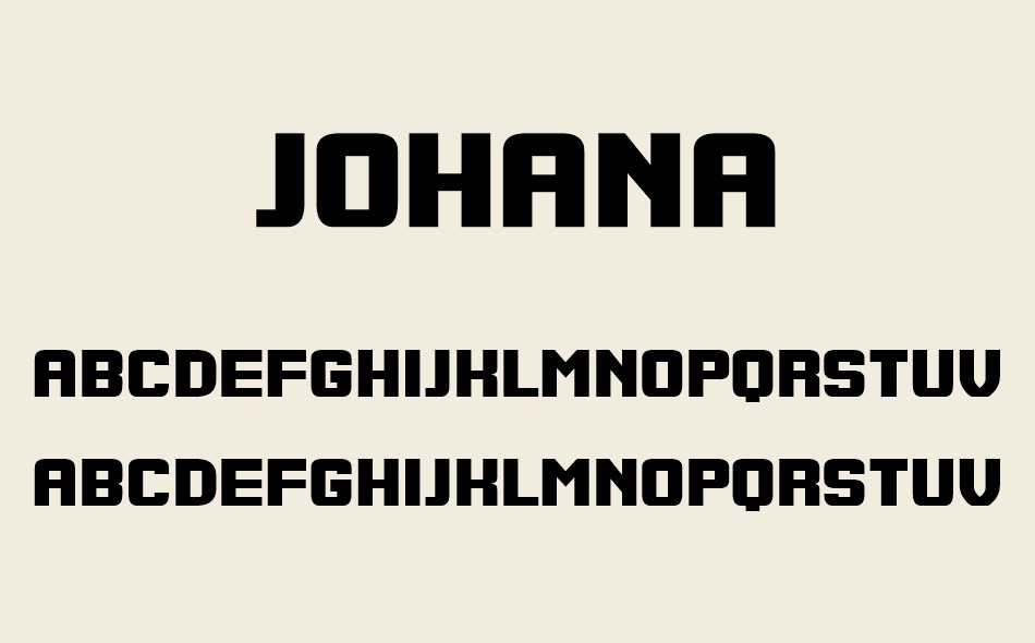 Johana font