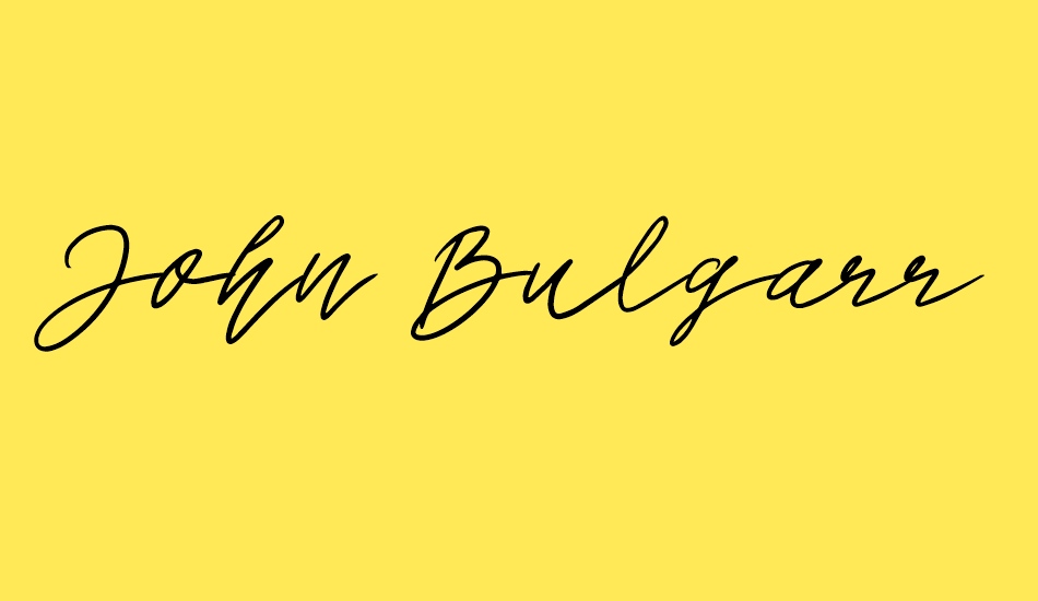 John Bulgarry font big