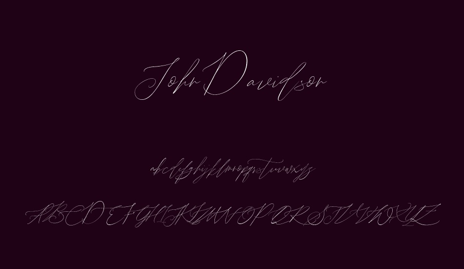 John Davidson Demo font