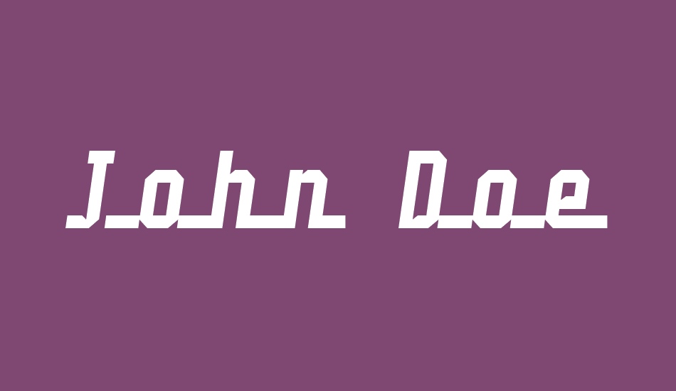 John Doe font big