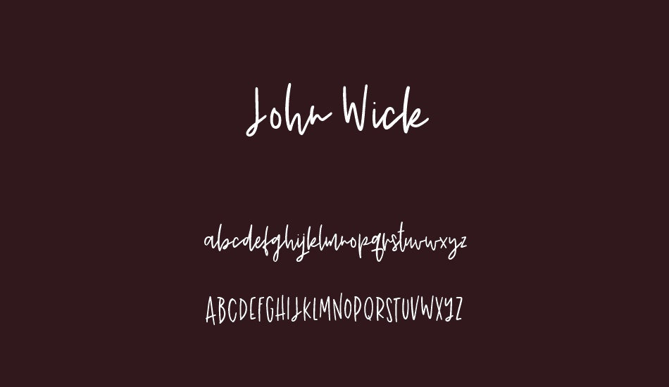 John Wick font