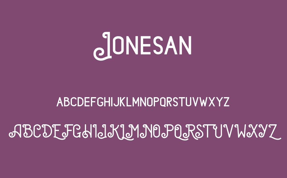 Jonesan font