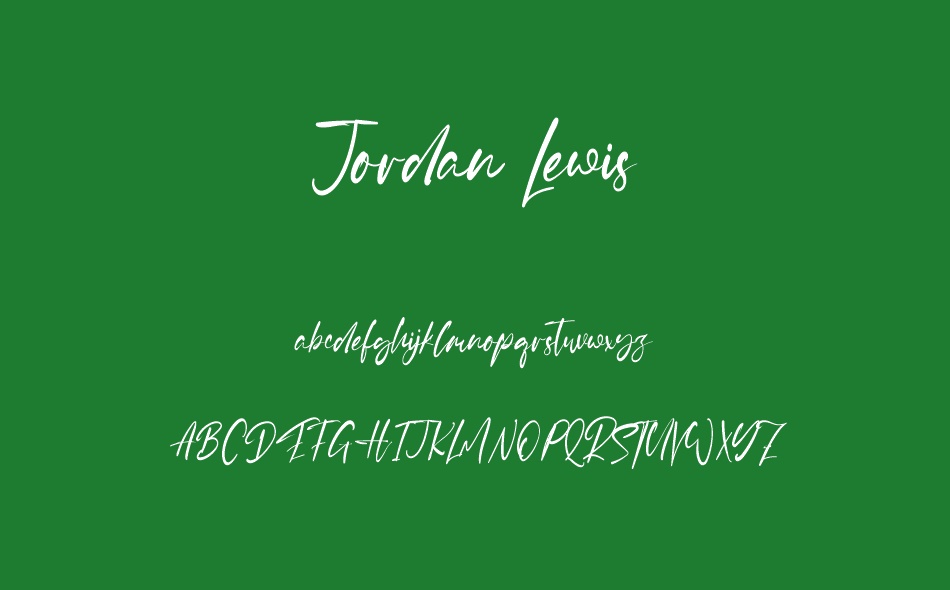 Jordan Lewis font