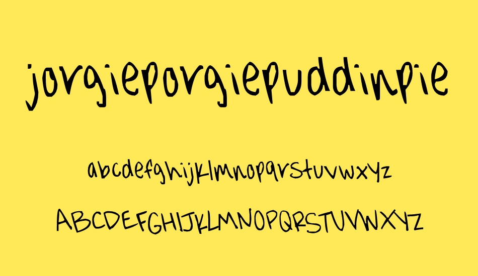 jorgieporgiepuddinpie font