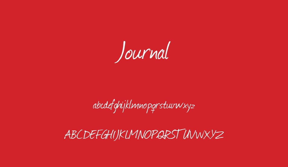 Journal font