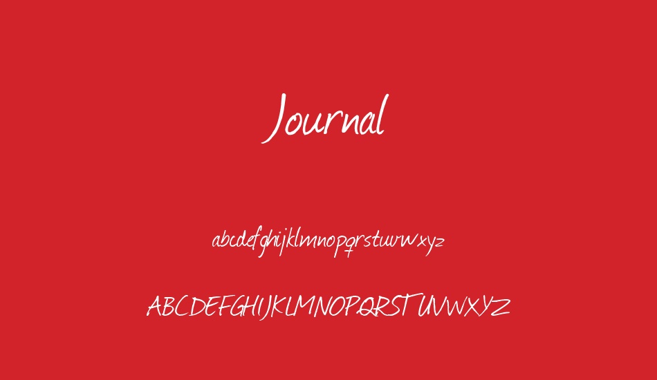 Journal font