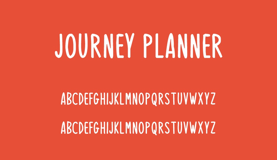 Journey Planner font